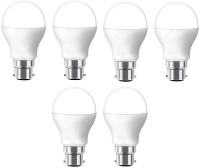 Brightstar 5 W Basic Round B22 LED Bulb(White, Pack of 6)