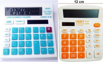 german valley Orbit 612 Orange And 512 WTC Blue Stylish/Soft Keys Calculator Combo 612 Orange+512Wtc Blue Basic  Calculator(12 Digit)