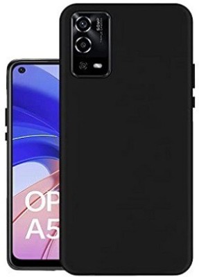 Foncase Back Cover for Oppo A55(Black, Grip Case, Silicon, Pack of: 1)