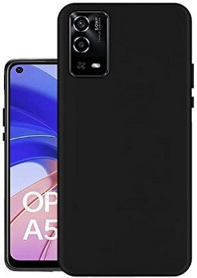 Foncase Back Cover for Oppo A55 back case cover(Black, Grip Case, Silicon, Pack of: 1)