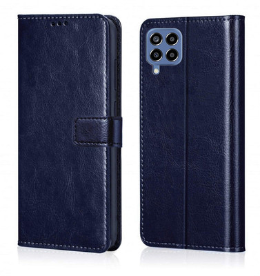 Flocculent Flip Cover for Samsung Galaxy M33 5G(Blue, Shock Proof, Pack of: 1)