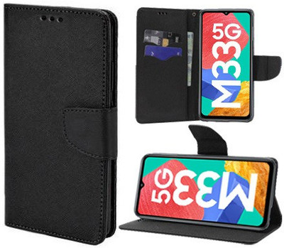Xtrafit Flip Cover for Samsung Galaxy M33 5G(Black, Magnetic Case, Pack of: 1)