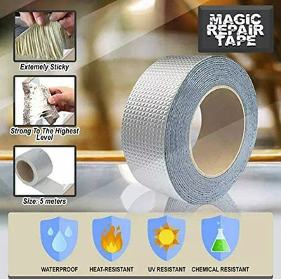 DN BROTHERS Single Sided Handheld Waterproof Tape (Manual)(Set of 1, Silver)