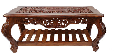 W.S.HANDICRAFTS Solid Wood Coffee Table (Finish Color - honey finish, Pre-assembled) Solid Wood Coffee Table(Finish Color - Mahogany Finish, Pre-assembled)