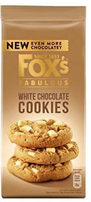 FOX'S Fabulous White Chocolate Cookies Biscuits Imported 180gms Cookies Biscuit(180 g)