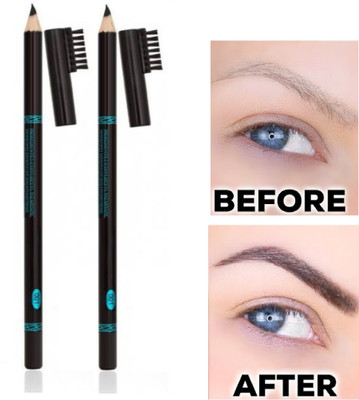 tanvi27 Eyebrow Pencil Pack of 2(BLACK)