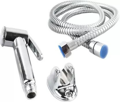 COSSIMO CHF-001 ABS Aqua Plastic Health Faucet and 1.0 meter SS Hose pipe and Wall Hook (Set of 1) Health  Faucet(Wall Mount Installation Type)