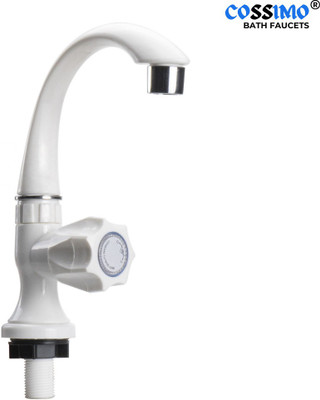 COSSIMO CSSN-01 Pvc Swan Neck Tap with Foam Flow for Wash Basin Tap (Pack of 1) Basin Mixer Faucet(Single Handle Installation Type)