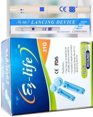 EZ Life Lancing Device With 31G Round 200 Glucometer Lancets(200)