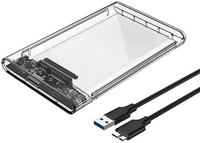 Mak World USB 3.0 to SATA III HDD SSD Casing Transparent 2.5 inch Case(For 2.5 Inch HDD & SSD, Transparent)