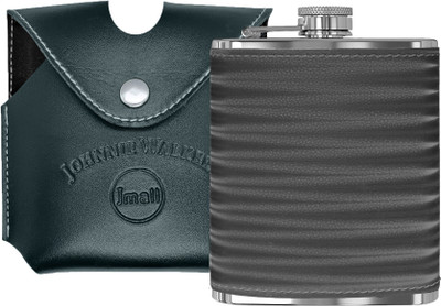 JMALL ™3D 7oz Black Flask with blue Cover For Drink Storage Easy Carry 207ml Stainless Steel Hip Flask(207 ml)