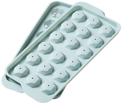 AlexVyan Diamond Ice Cube Tray for Freezer Making 1X18PCS Sphere Ice Chilling Whiskey Blue Plastic Ice Cube Tray(Pack of1)
