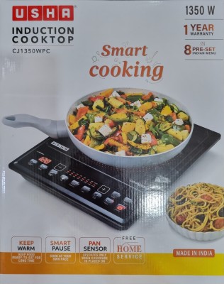 USHA 1350 W Induction Cooktop Push Button(Black, CJ1350WPC)