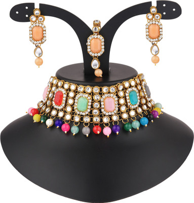 CATALYST Alloy Gold-plated Multicolor Jewellery Set(Pack of 1)