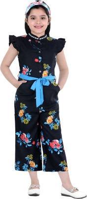 naughty ninos Floral Print Girls Jumpsuit