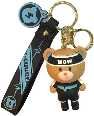 Augen Cute Teddy Bear Adorable Charm Blue Key Chain
