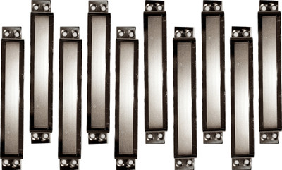 Circle Home & Kitchen Doors/Cabinet/Window Handles-D Curve-5 inch- Set of 10 pc Stainless Steel Window Handle(Silver Pack of 10)