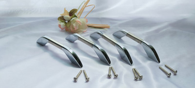 HETADHYA Zinc Cabinet/Drawer Handle(Silver Pack of 4)