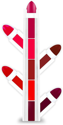 Emijun Matte 5 in 1 Fabulous Lipsticks(MULTI COLOR, 6 g)