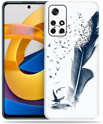 SkinoMania Poco M4 Pro Mobile Skin(Multicolor Feather-Art)