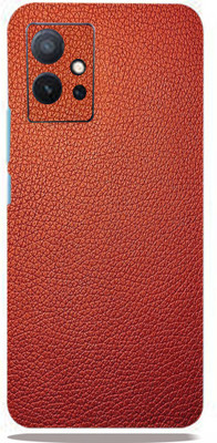 Mclaxa Red Leather Mobile Back Skin, Red Leather, Vivo Iqoo Z6 5g Mobile Skin(Red Leather Skin With Super Matte Finish)