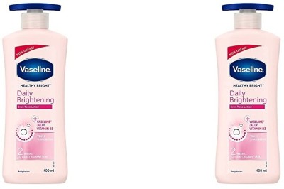 Vaseline DAILY BRIGHTENING BODY LOTION 400 ML X(PACK OF 2)NEW(800 ml)