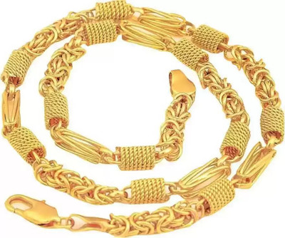 OFIBOSMI Neck chain for mens and chain for boy gold plated Gold-plated Plated Copper Chain Set
