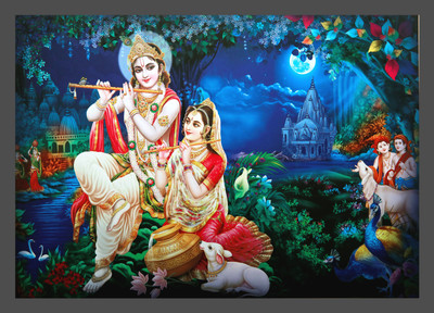 Mmory Radha Krishna Painting Religious Frame