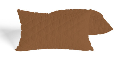 AVI Microfibre Solid Sleeping Pillow Pack of 2(Brown)