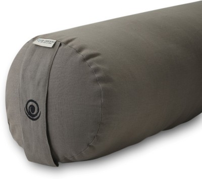 Core Asana Cotton Solid Bolster Pack of 1(Grey)