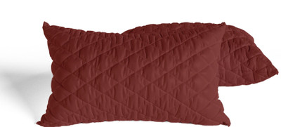 AVI Microfibre Solid Sleeping Pillow Pack of 2(Wine)