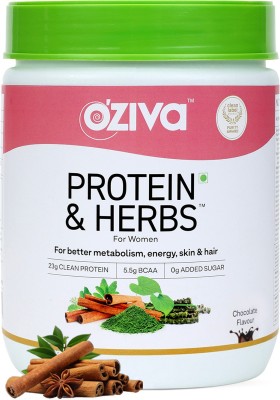OZiva Protein & Herbs, Women, Whey Protein with Ayurvedic Herbs Whey Protein(500 g, Chocolate)