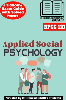 IGNOU BPCC 110 Solved Guess Papers Pdf From IGNOU Study Material/Books (Applied Social Psychology) For Exam Preparation (Latest Syllabus) IGNOU BAPCH(Paperback, BHAVYA KUMAR SAHNI)