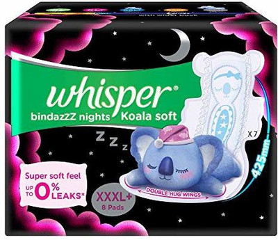 Whisper nights Koala Soft XXXL Plus - 8 Pads Sanitary Pad