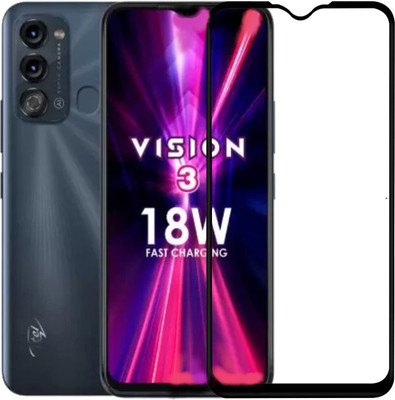 welldesign Edge To Edge Tempered Glass for Itel Vision 3(Pack of 1)