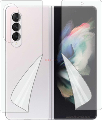 TELTREK Front and Back Screen Guard for SAMSUNG GALAXY Z FOLD3 5G (Edge To Edge TPU Full Coverage)(Pack of 2)