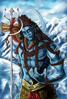 Bharat Secure Web Bharat Large Devon Ke Dev Mahadev Wall Sticker Mullticolor 30cm X 45cm Pack of 1(Multicolor)