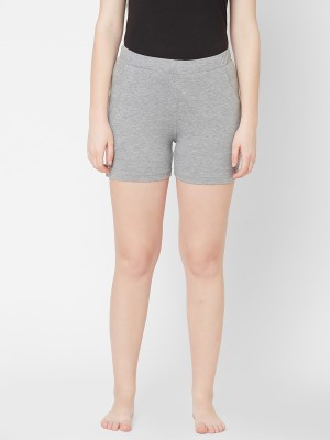 SWEET DREAMS Solid Women Grey Regular Shorts