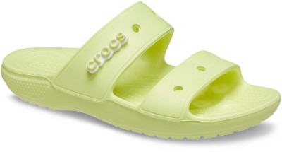 CROCS Men Slides(Green , 8)