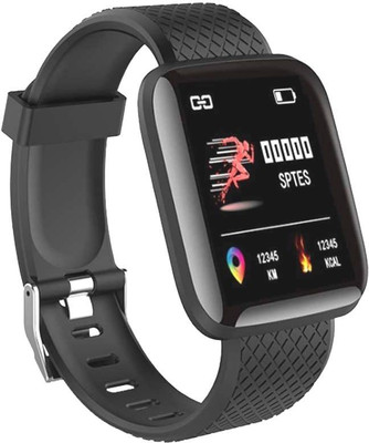 Priyansh ID 116 SMART WATCH FOR MEN AND WOMEN Smartwatch(Black Strap, FREE)