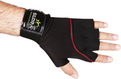 STARX extra soft Neoprene with lycra Gym & Fitness Gloves(Black)