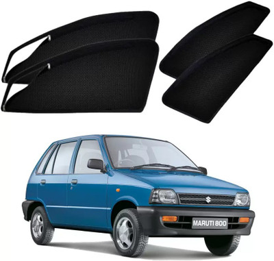 TOP VECHILE Rear Window, Side Window Sun Shade For Maruti Suzuki 800(Black)
