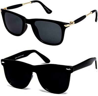 Dervin Wayfarer Sunglasses(For Men & Women, Black)