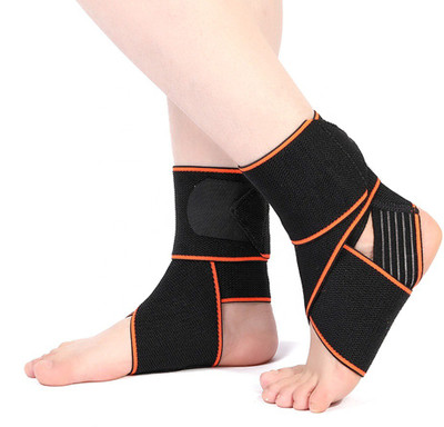 DreamPalace India Adjustable Ankle support wrap Fitness Gym Compression Ankle Strap Ankle Support(Orange)