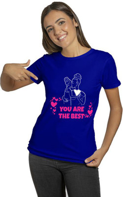 Raavi colors Typography Women Round Neck Yellow T-Shirt
