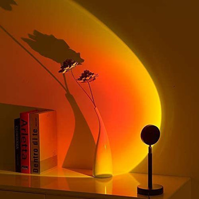 WunderVoX Sunset Lamp Projection Led-Z1 Night Lamp(14 cm, Black)