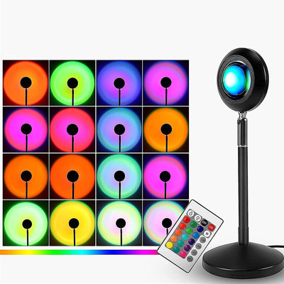 ASTOUND New LED Sunset Projection Lamp Night Lamp(14 cm, Black)