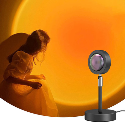 ASTOUND New LED Sunset Projection Lamp Night Lamp(26 cm, Black)