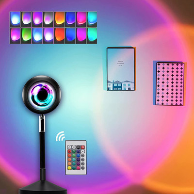ASTOUND 24Keys Remote Multiple Colors | RGB LED Night Light Night Lamp(14 cm, Black)