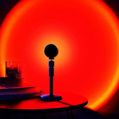 WunderVoX Sunset Projection Lamp Light Projector-I8 Night Lamp(14 cm, Black)